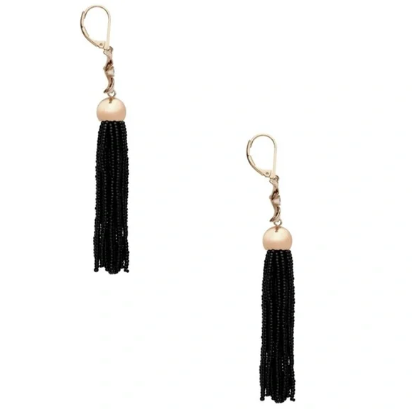 KATE SPADE • Lovely Lillies Tassel Boho Earrings - Picture 5 of 6